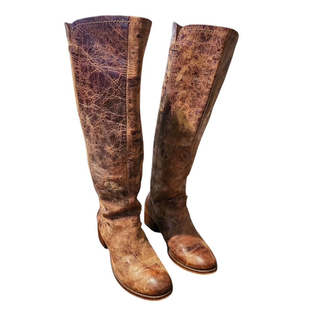 Diba True Womens Brown Distressed Tall Wind Rider Riding Boots Western Size 8